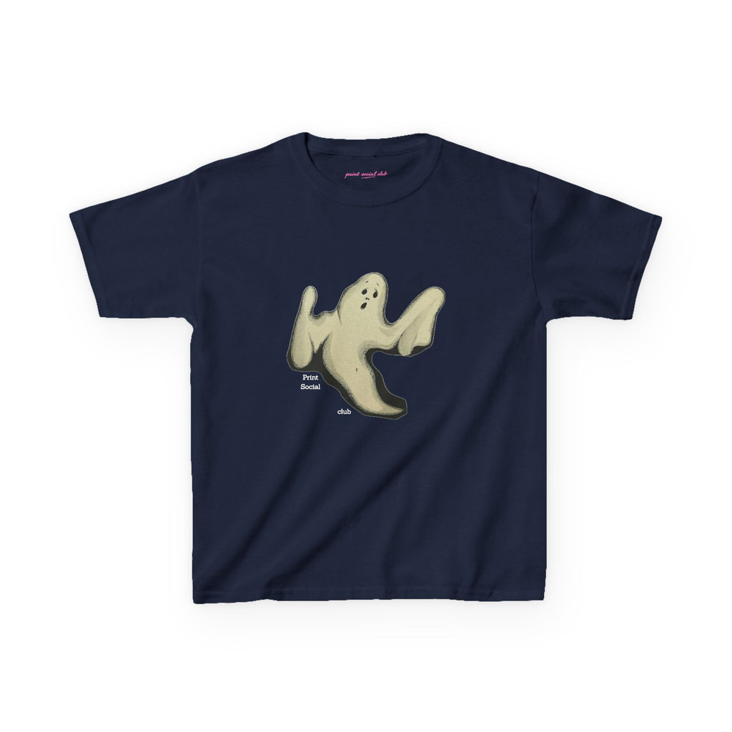 Boo Baby Tee in Navy, front