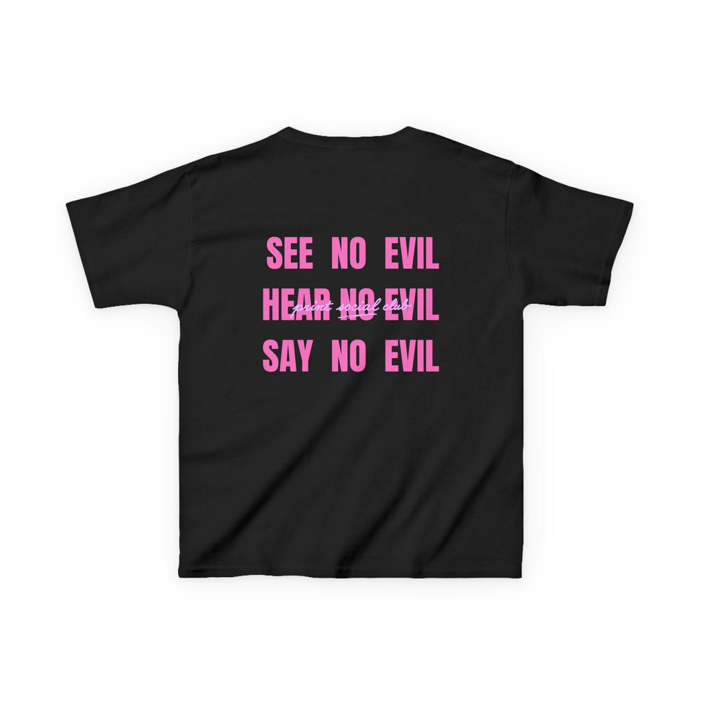 Wise Monkeys Baby Tee - double sided, front