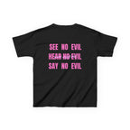 Wise Monkeys Baby Tee - double sided, front
