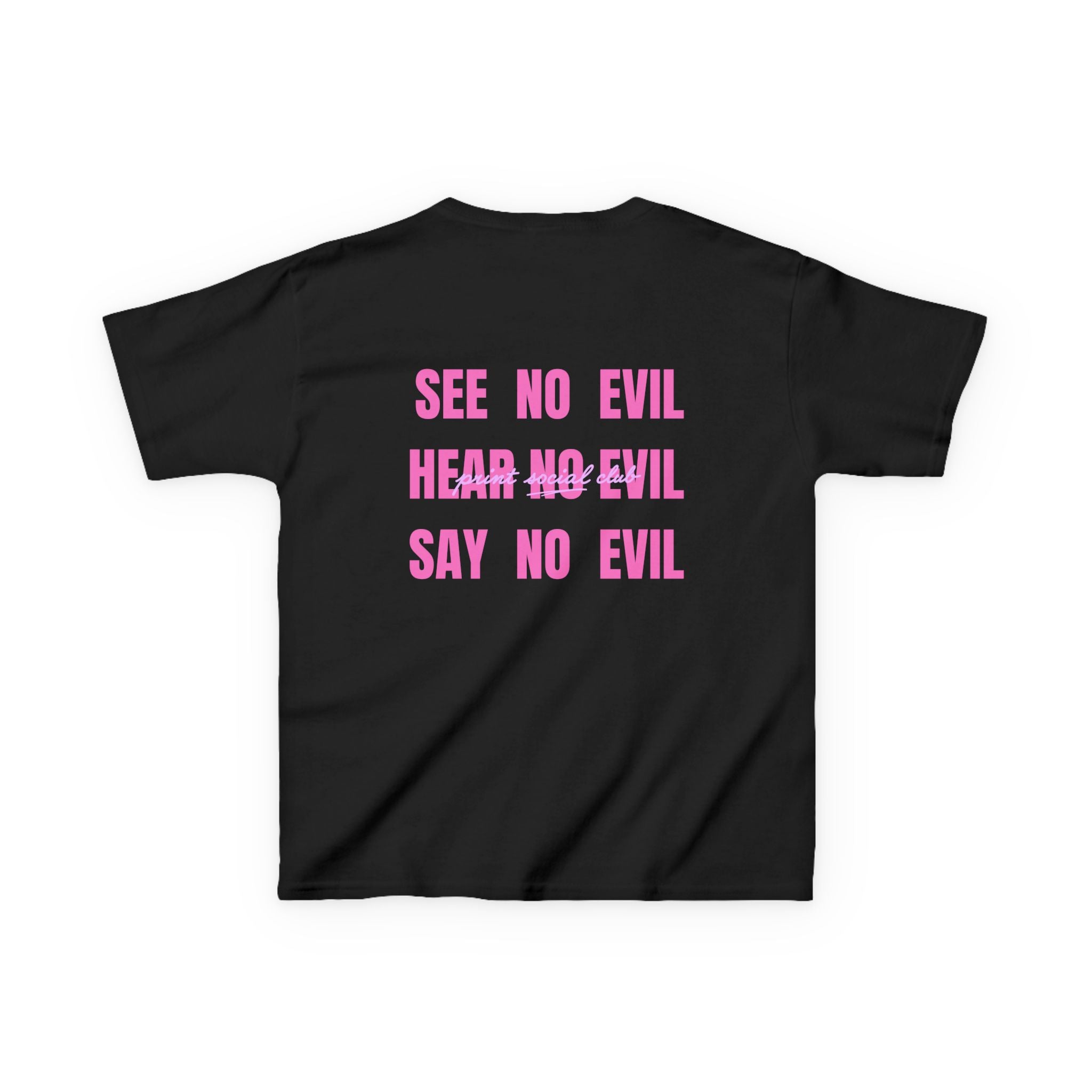 Wise Monkeys Baby Tee - double sided, front
