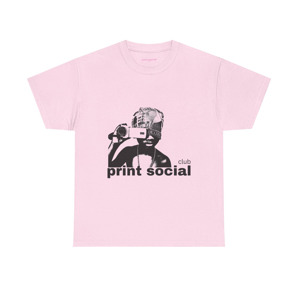Camera Kid Classic Tee in Light Pink, front