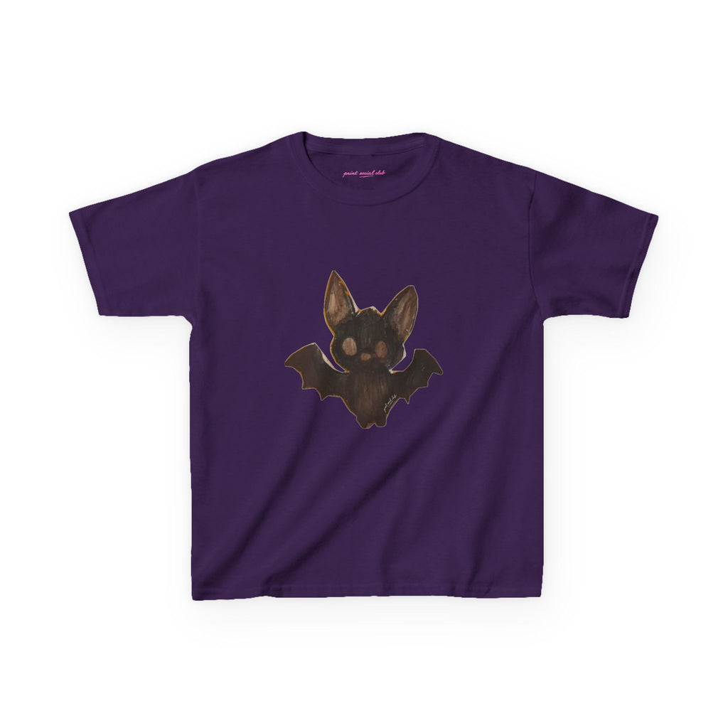 Little Bat Baby Tee in Purple, front