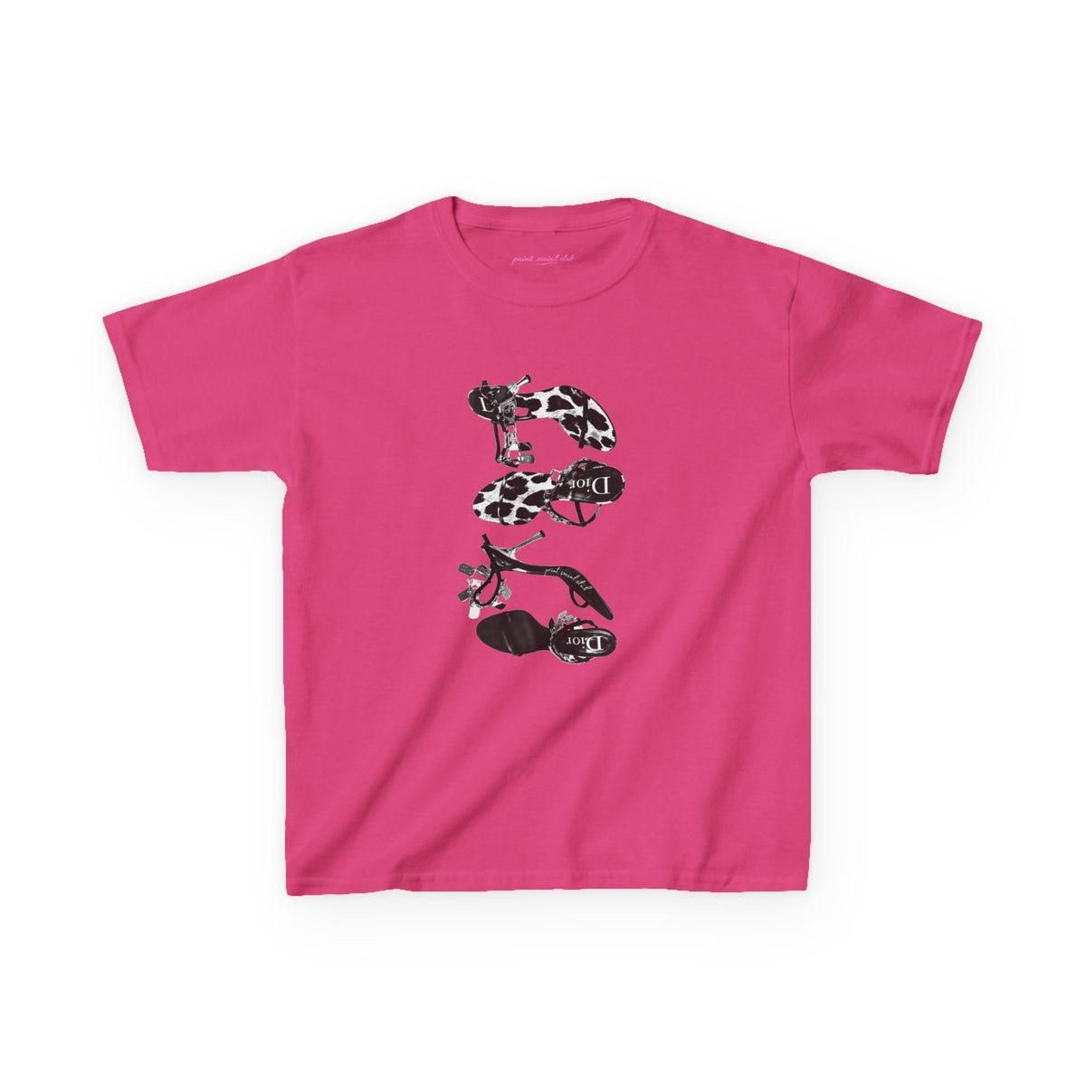 Heels Baby Tee in Heliconia, front