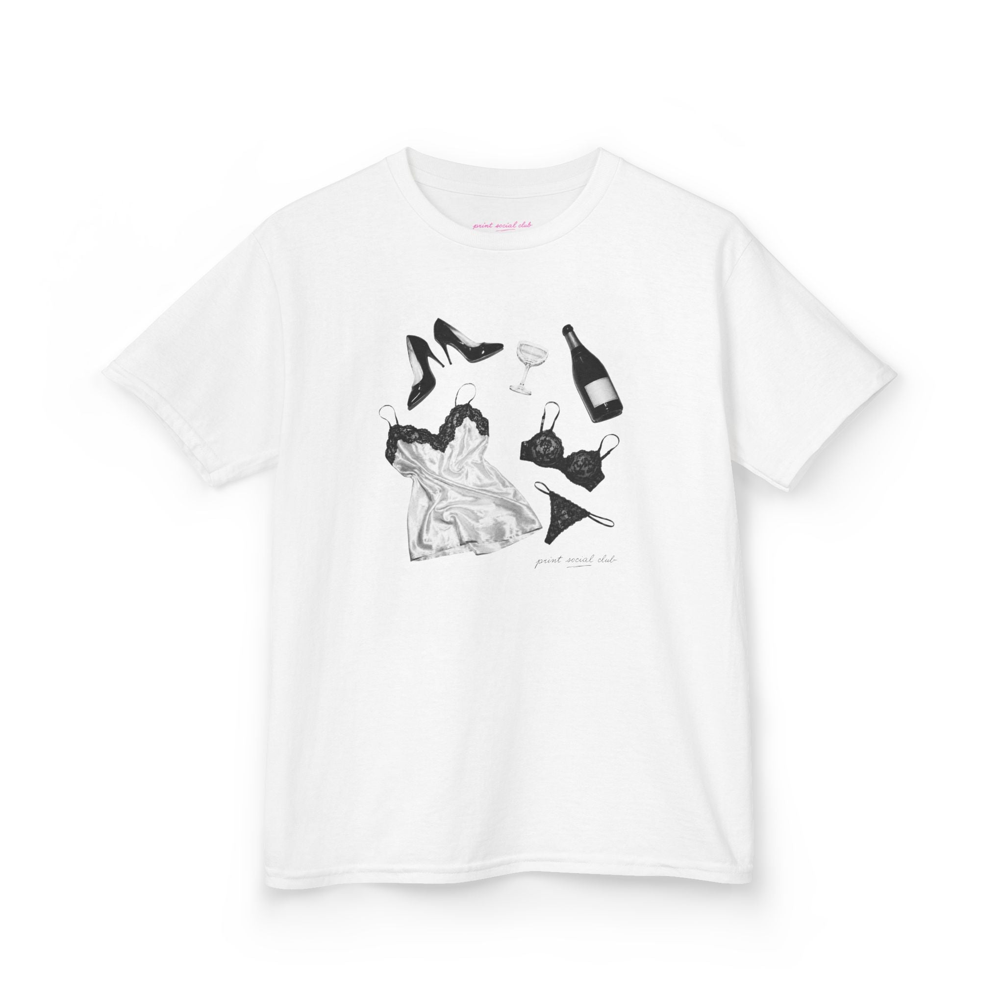 Too Much Champagne Baby Tee