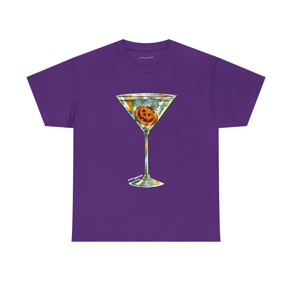 Pumpkin Martini Classic Tee in Purple, front