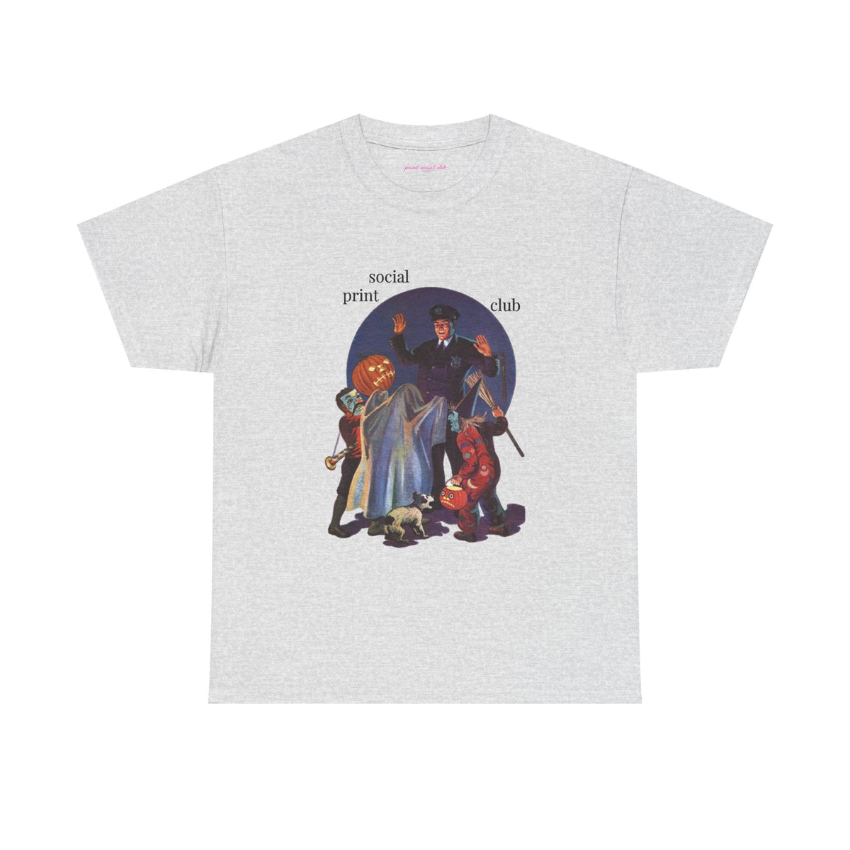 Trick Or Treaters Classic Tee in Ash, front