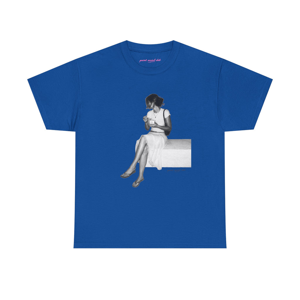 Gelato Hour Classic Tee in Royal, front