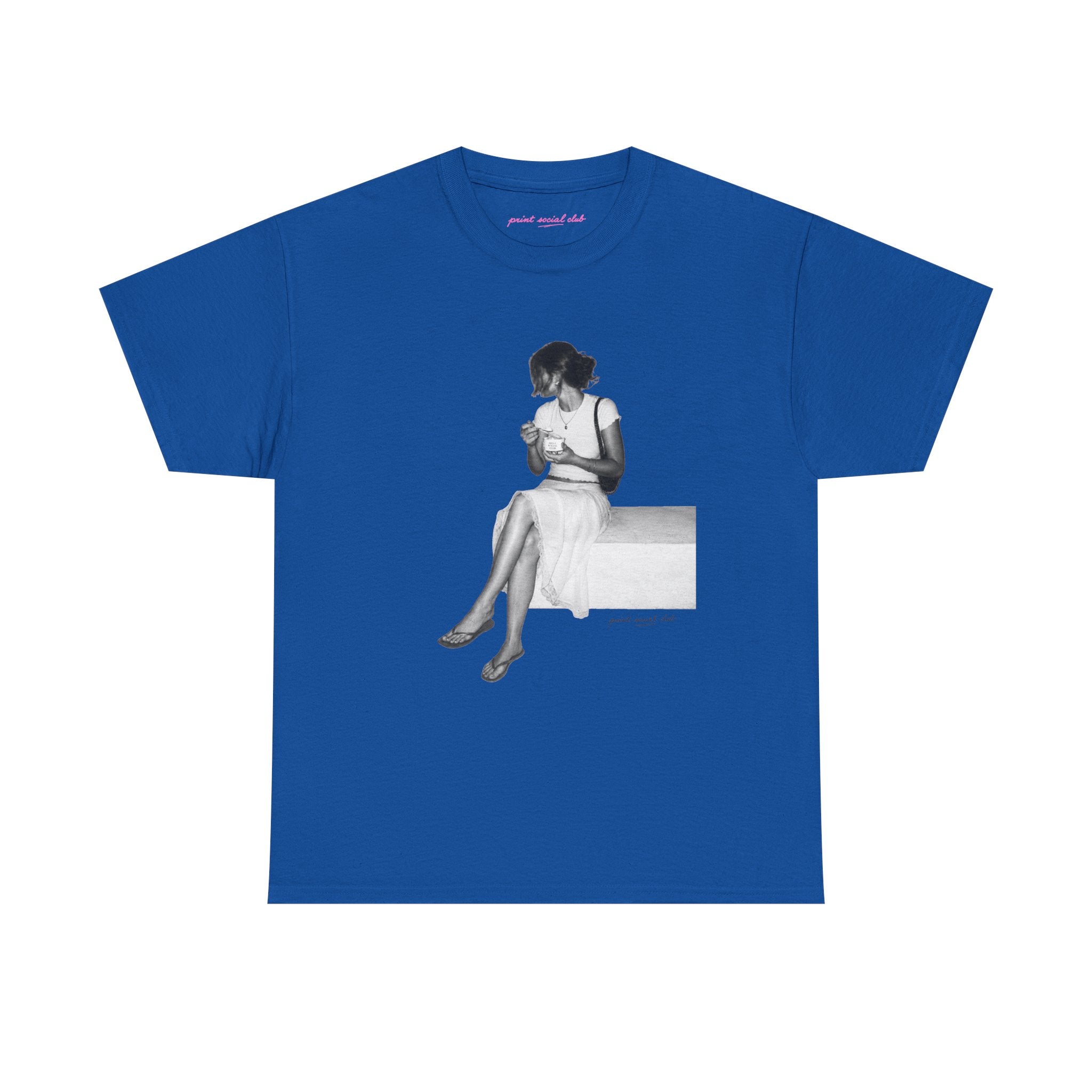 Gelato Hour Classic Tee in Royal, front