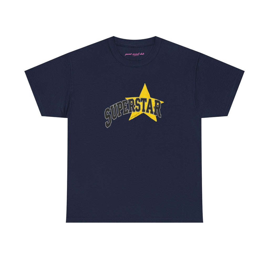 Superstar Classic Tee in Navy, front