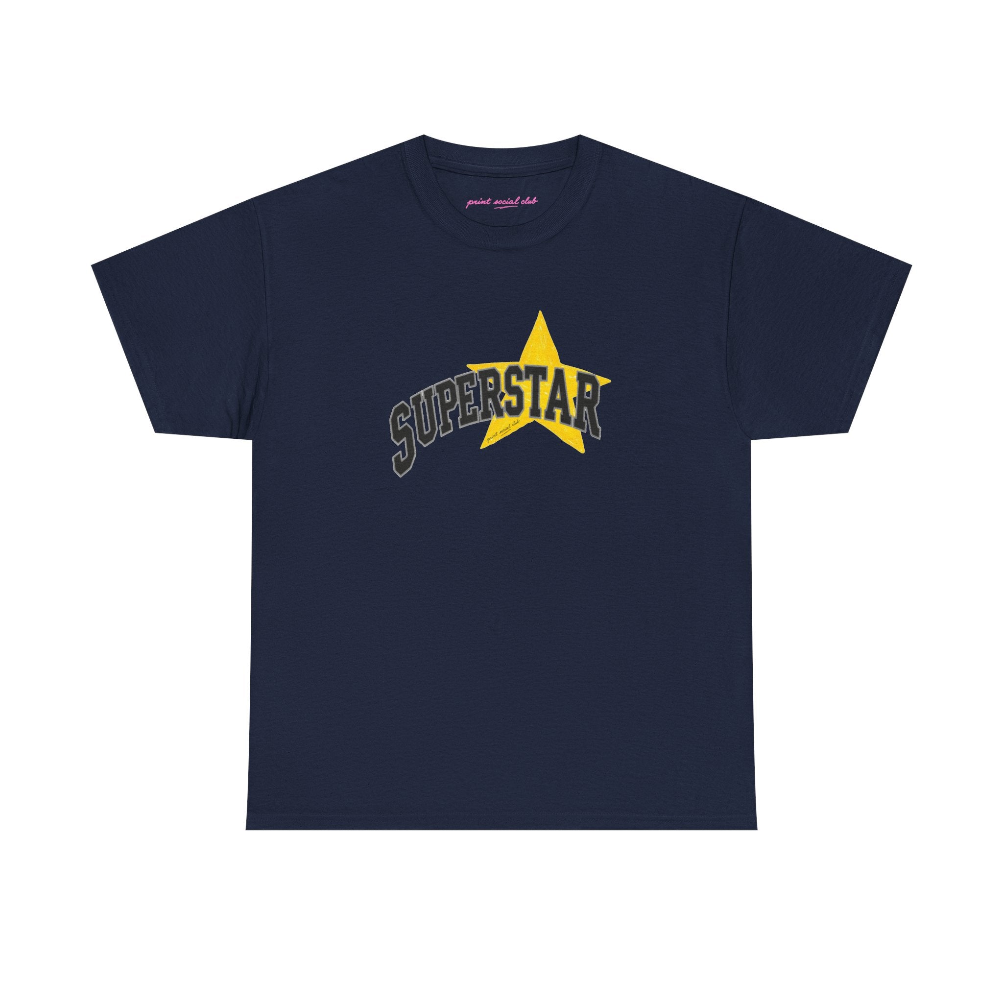 Superstar Classic Tee in Navy, front