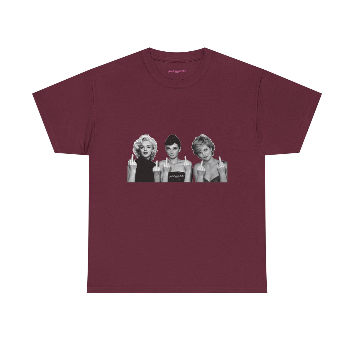 Iconic 3 Classic Tee in Maroon, front