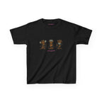 Wise Monkeys Baby Tee in Black, front
