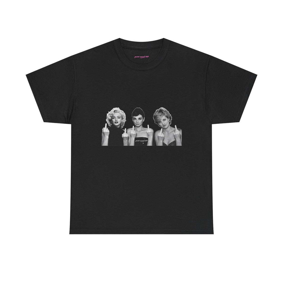 Iconic 3 Classic Tee in Black, front