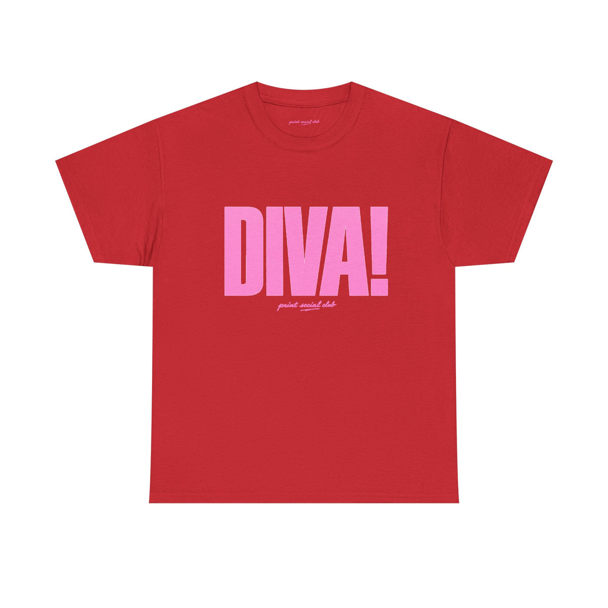 DIVA! Classic Tee in Red, front