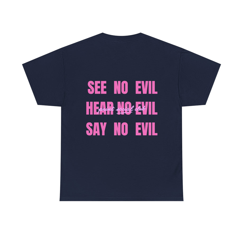 Wise Monkeys Classic Tee - double sided, front