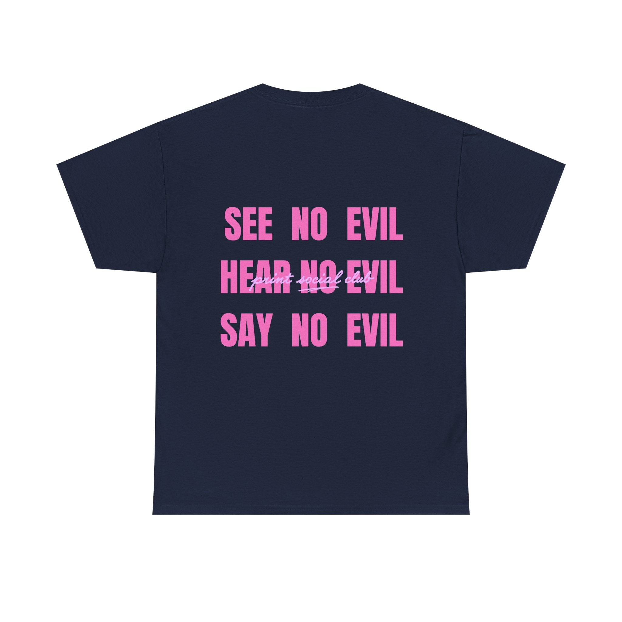 Wise Monkeys Classic Tee - double sided, front