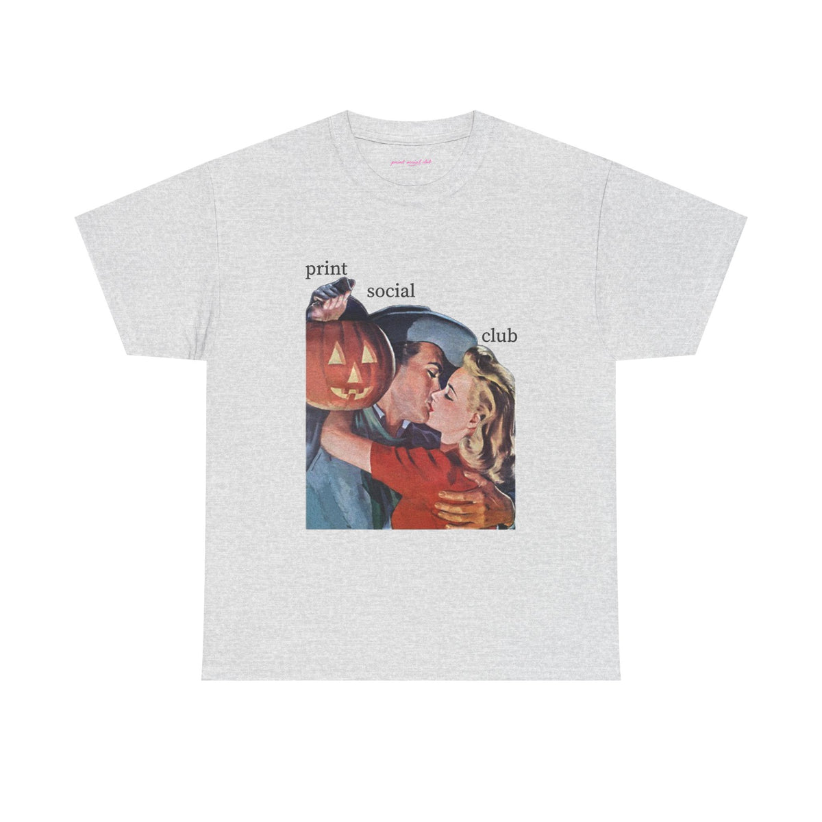 Pumpkin Kiss Classic Tee in Ash, front