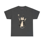 Wizard Cat Classic Tee in Dark Heather, front