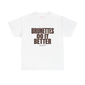 Brunettes Do It Better Classic Tee in White, front