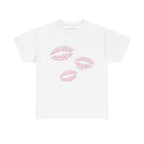 Print Kisses Classic Tee in White, front