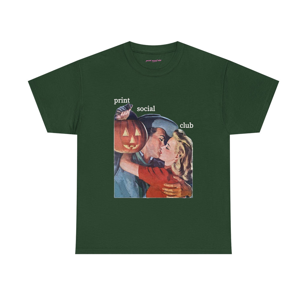 Pumpkin Kiss Classic Tee in Forest Green, front
