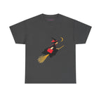 Flying Witch Classic Tee in Dark Heather, front