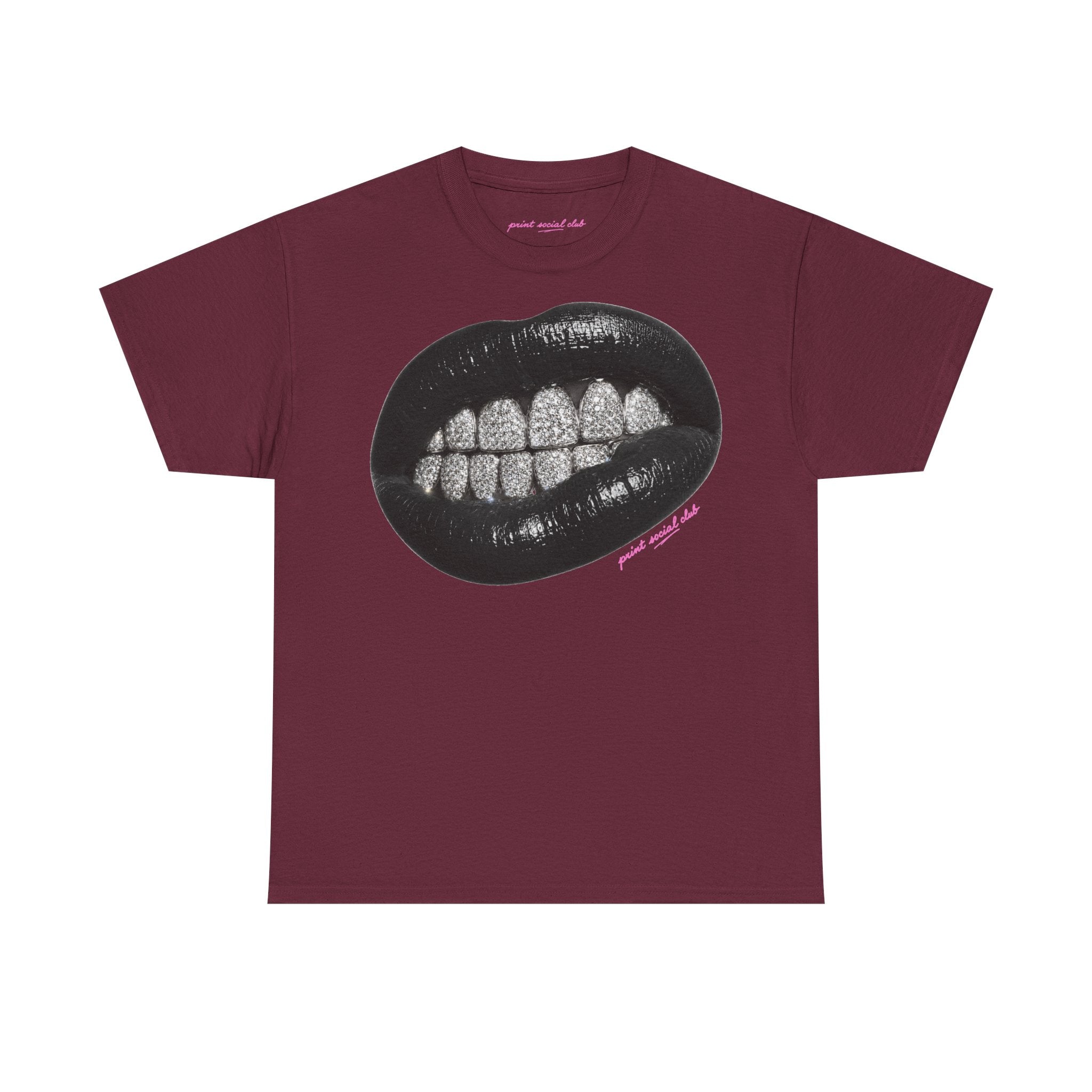 Grrr Classic Tee in Maroon, front