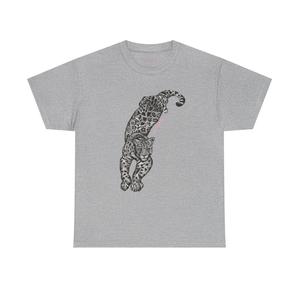 Leopardess Classic Tee in Sport Grey, front