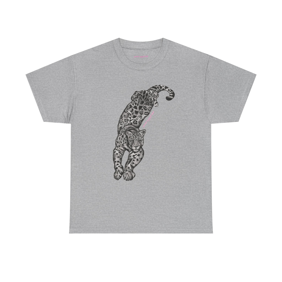 Leopardess Classic Tee in Sport Grey, front