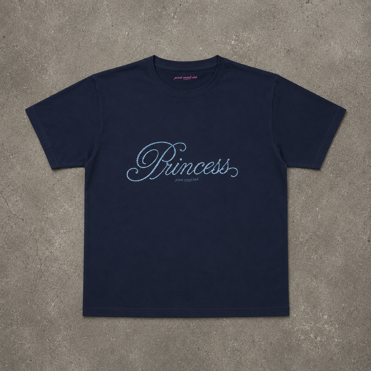 Blue Princess Baby Tee, front