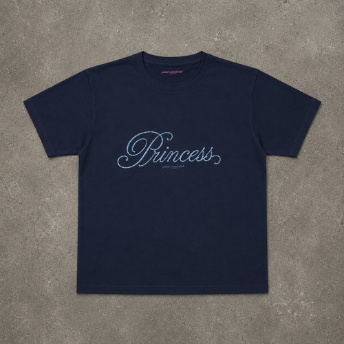 Blue Princess Baby Tee, front