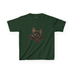 Little Bat Baby Tee in Forest Green, front