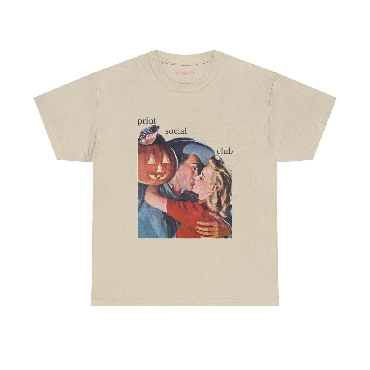 Pumpkin Kiss Classic Tee in Sand, front