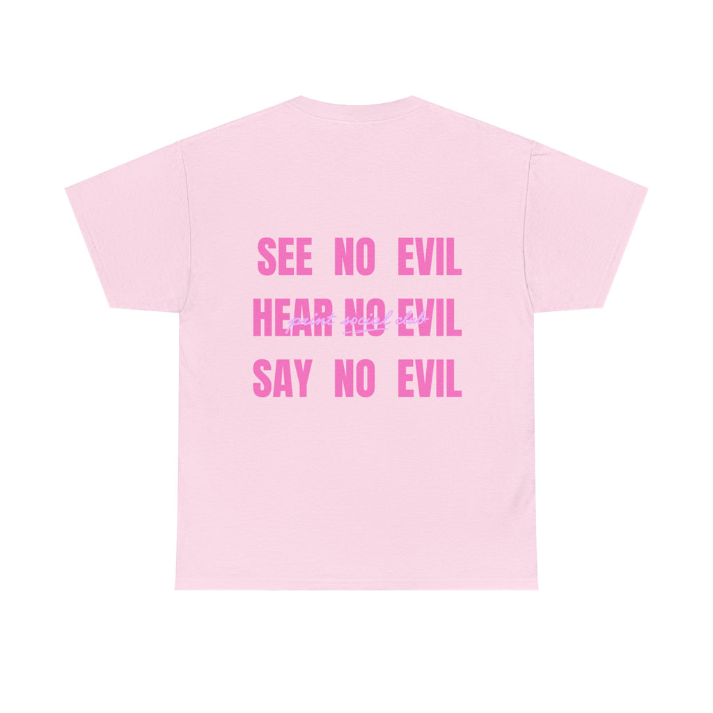 Wise Monkeys Classic Tee - double sided, front