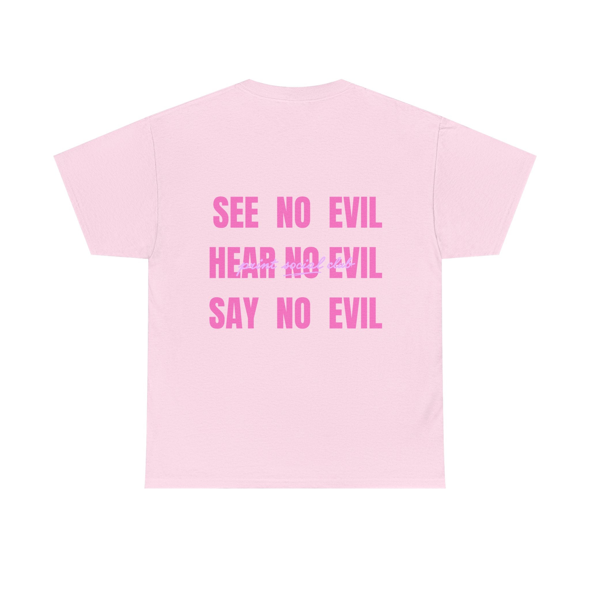 Wise Monkeys Classic Tee - double sided, front