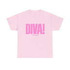 DIVA! Classic Tee in Light Pink, front