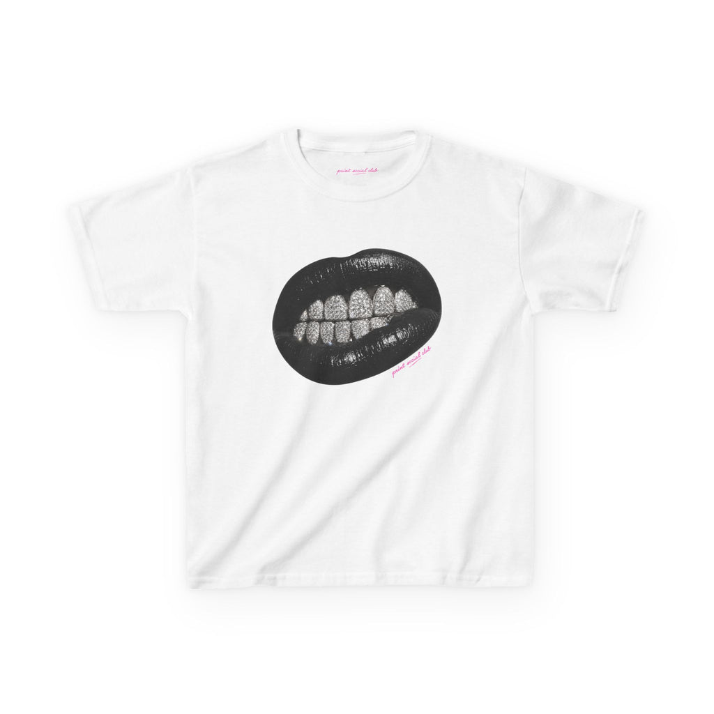 Grrr Baby Tee in White, front