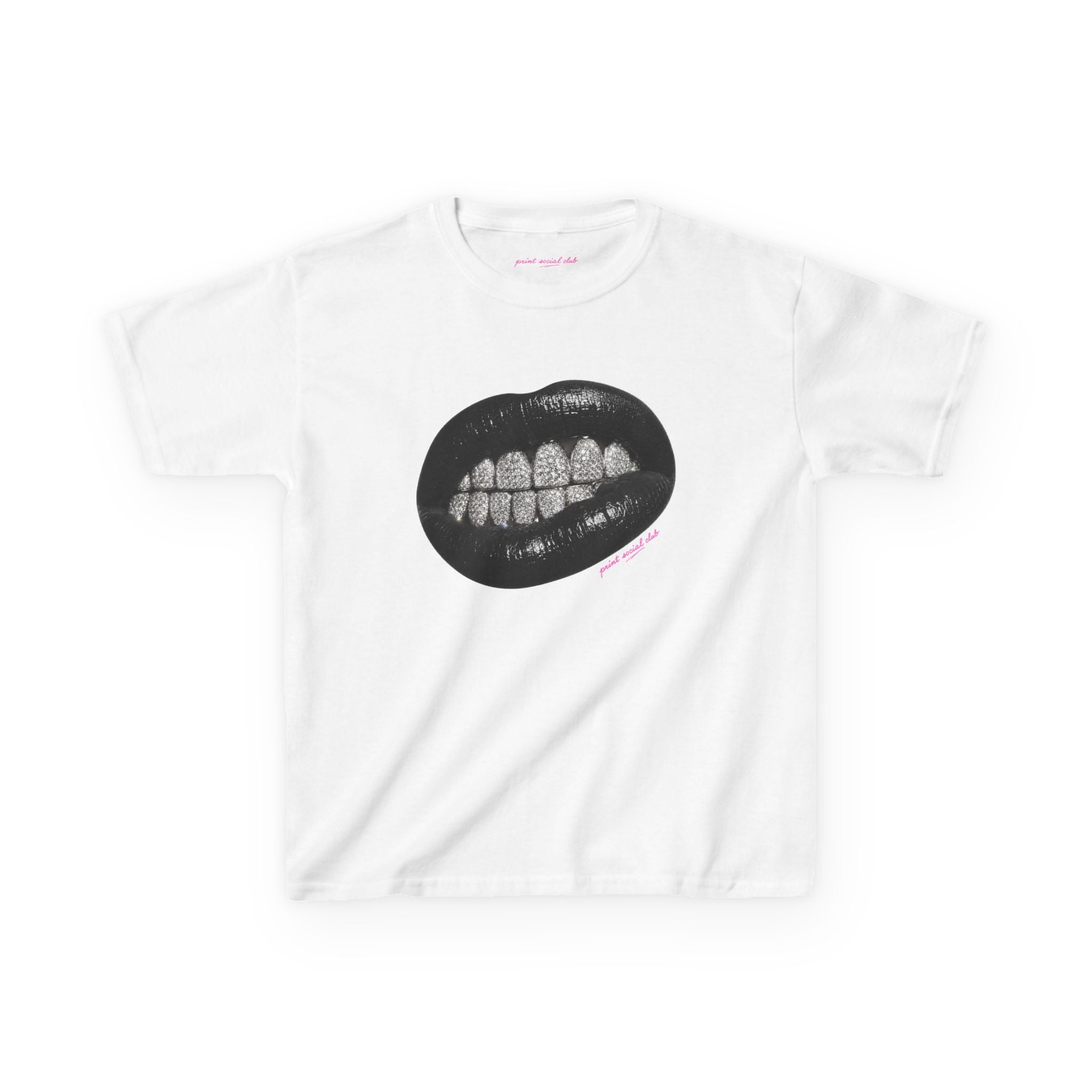 Grrr Baby Tee in White, front