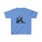 Camera Kid Baby Tee in Carolina Blue, front