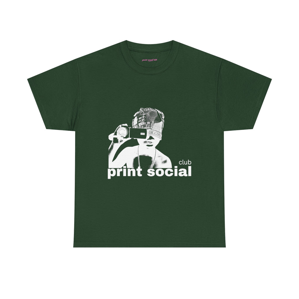 Camera Kid Classic Tee in Forest Green, front