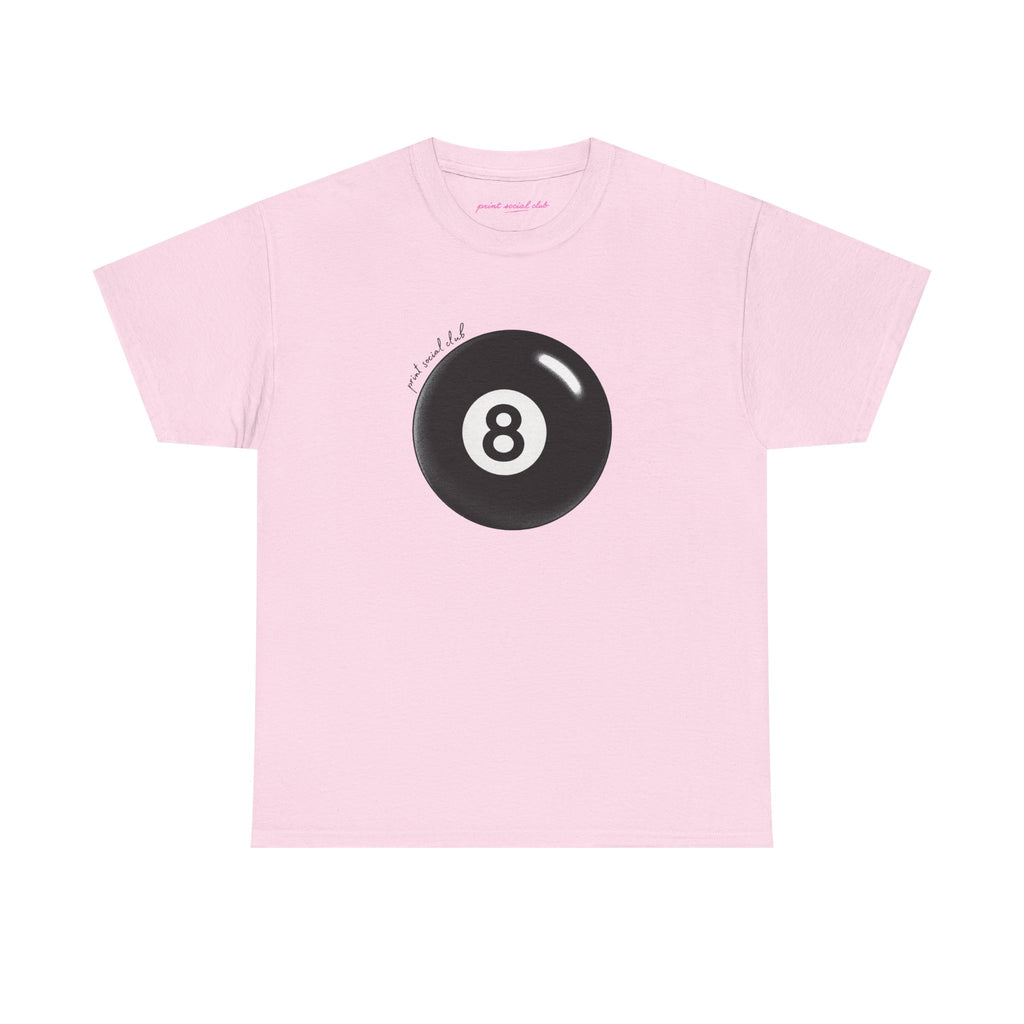 Lucky 8 Classic Tee in Light Pink, front