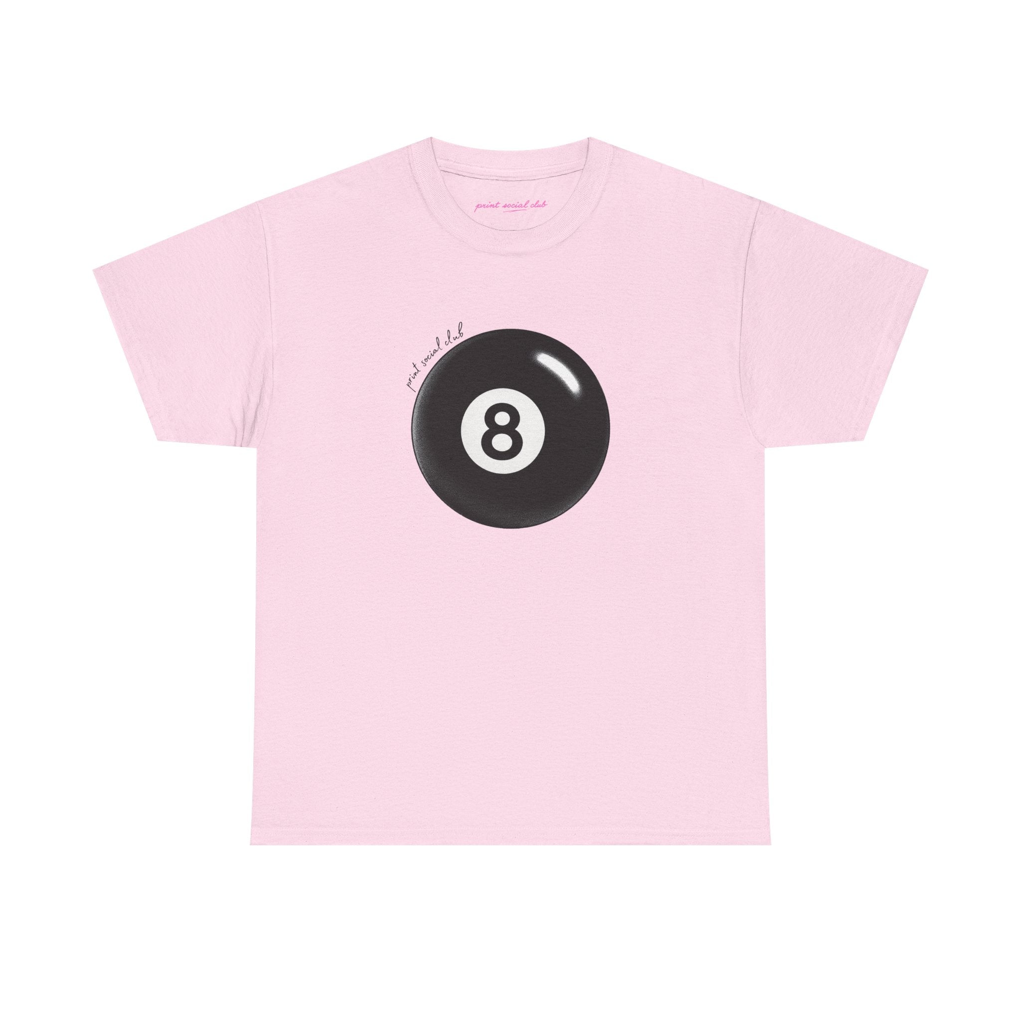 Lucky 8 Classic Tee in Light Pink, front