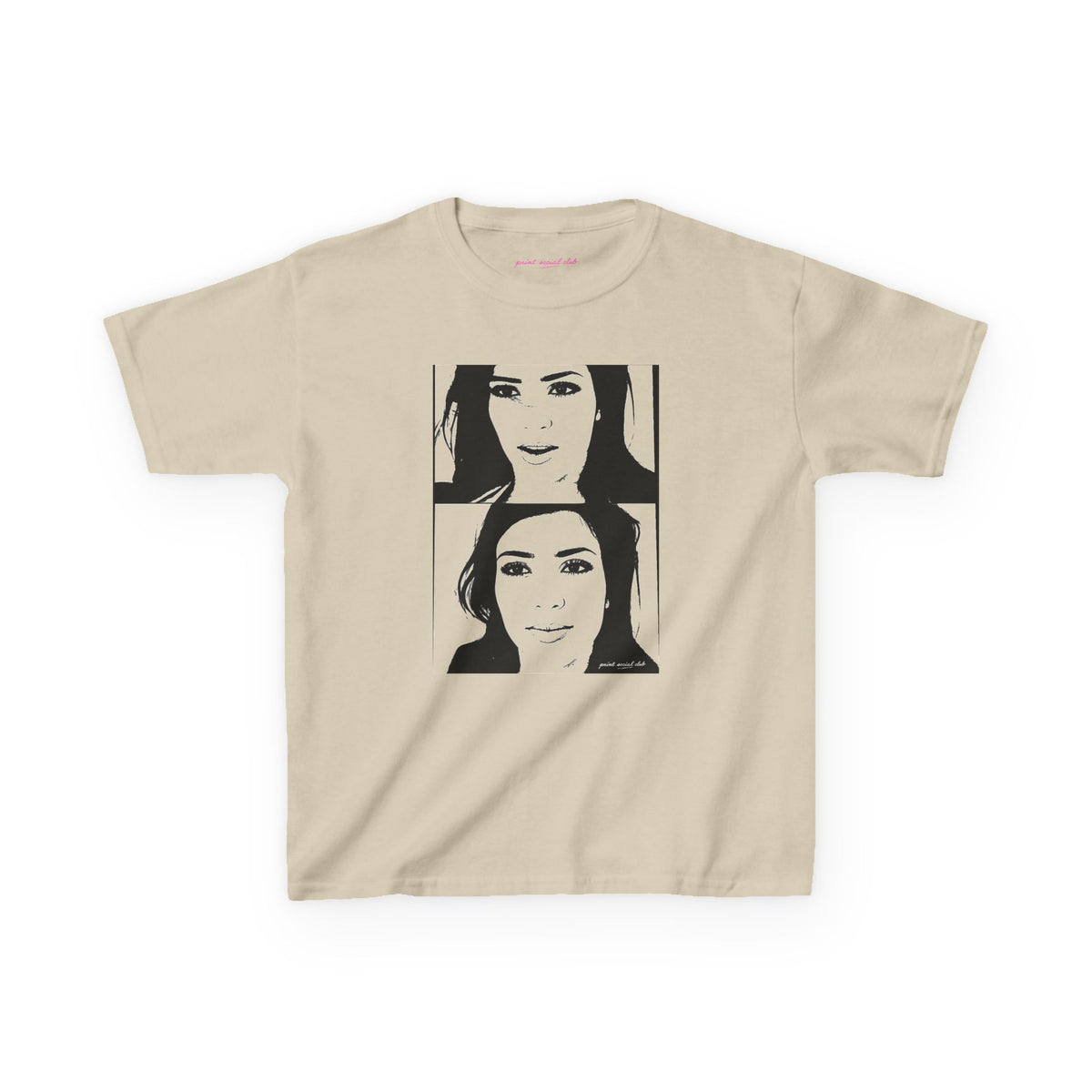 Kim2016 Baby Tee in Sand, front