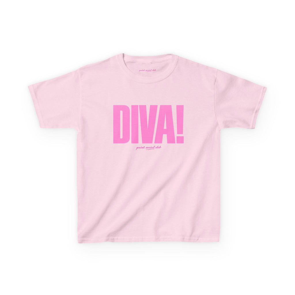 DIVA! Baby Tee in Light Pink, front
