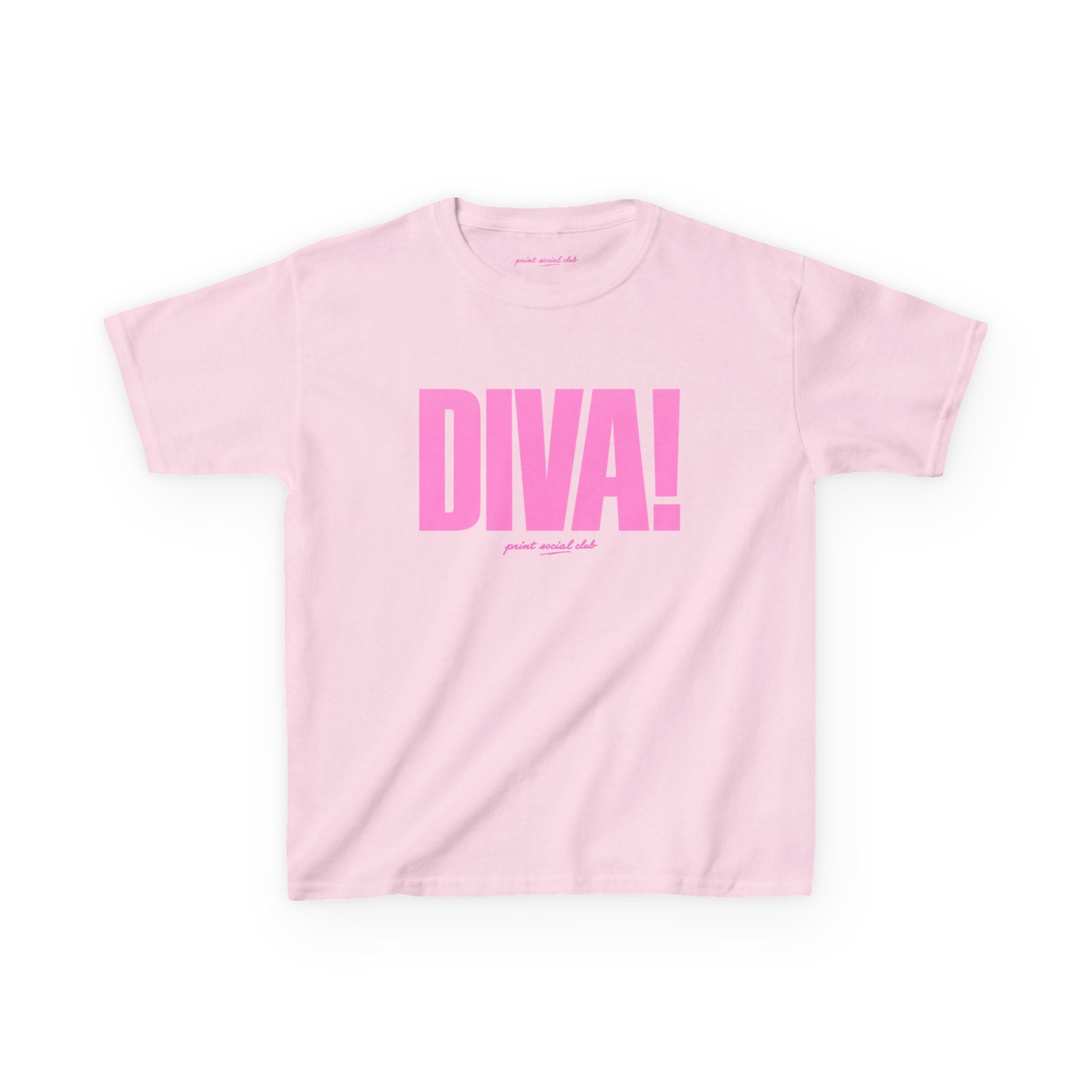 DIVA! Baby Tee in Light Pink, front