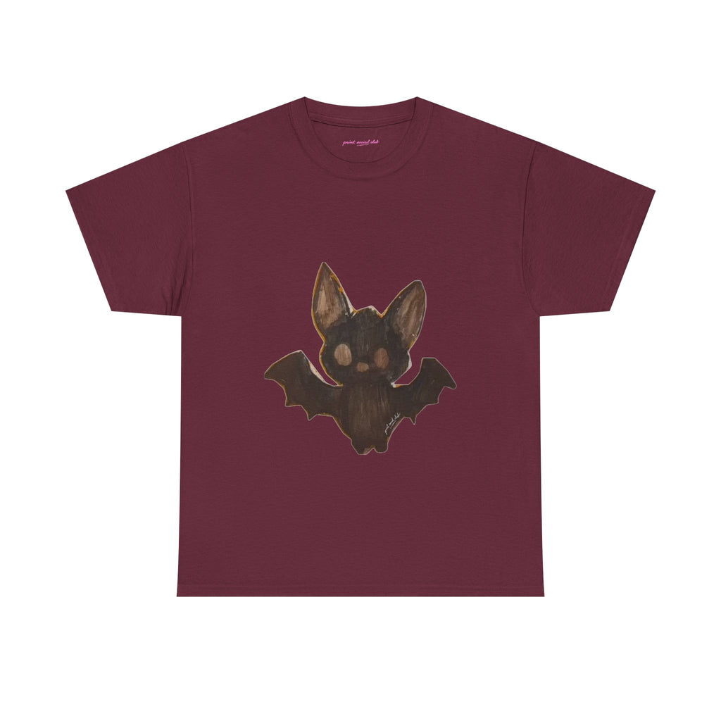Little Bat Classic Tee in Maroon, front