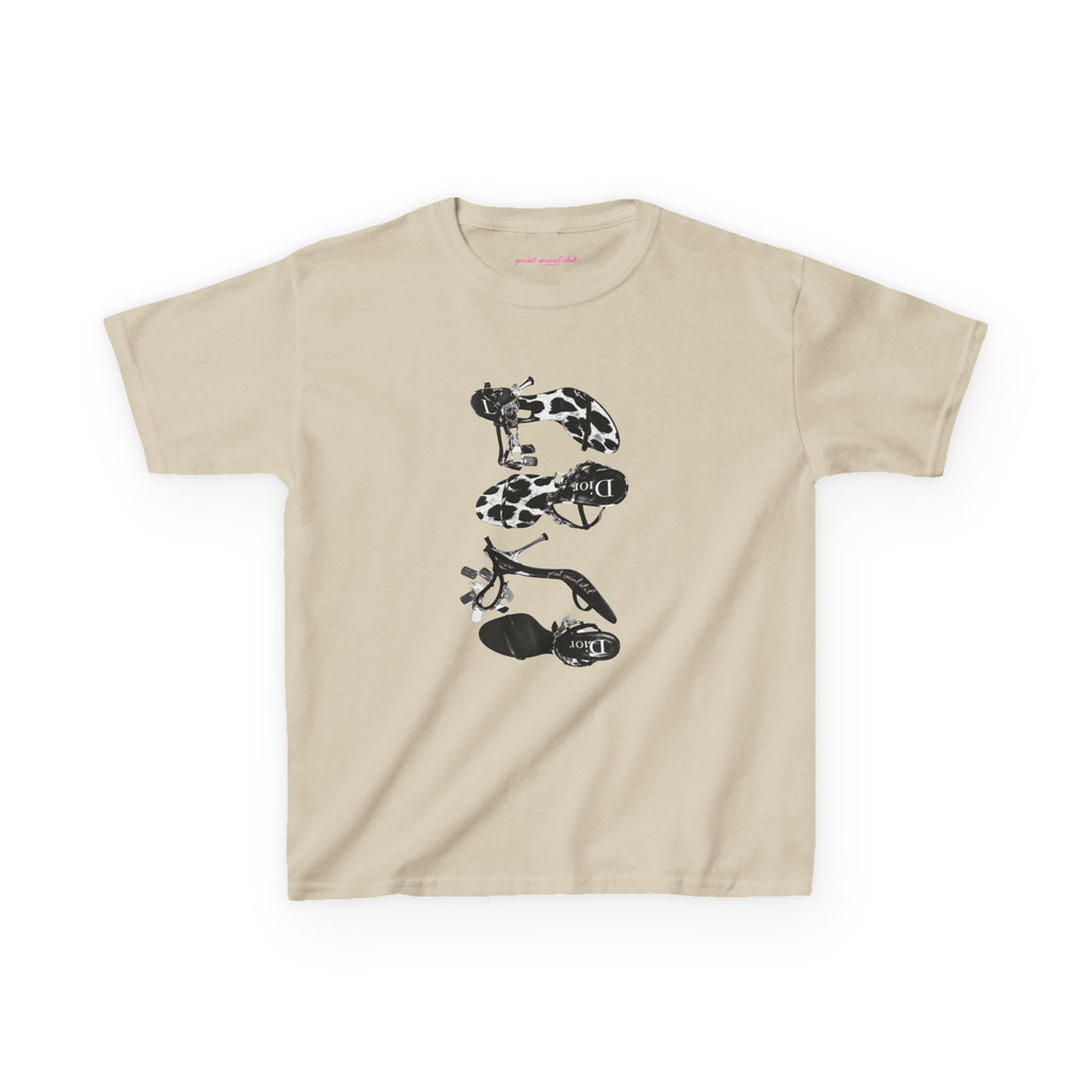 Heels Baby Tee in Sand, front