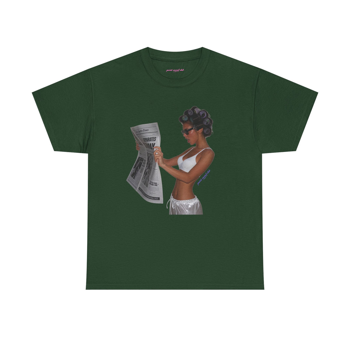 News Classic Tee in Forest Green, front
