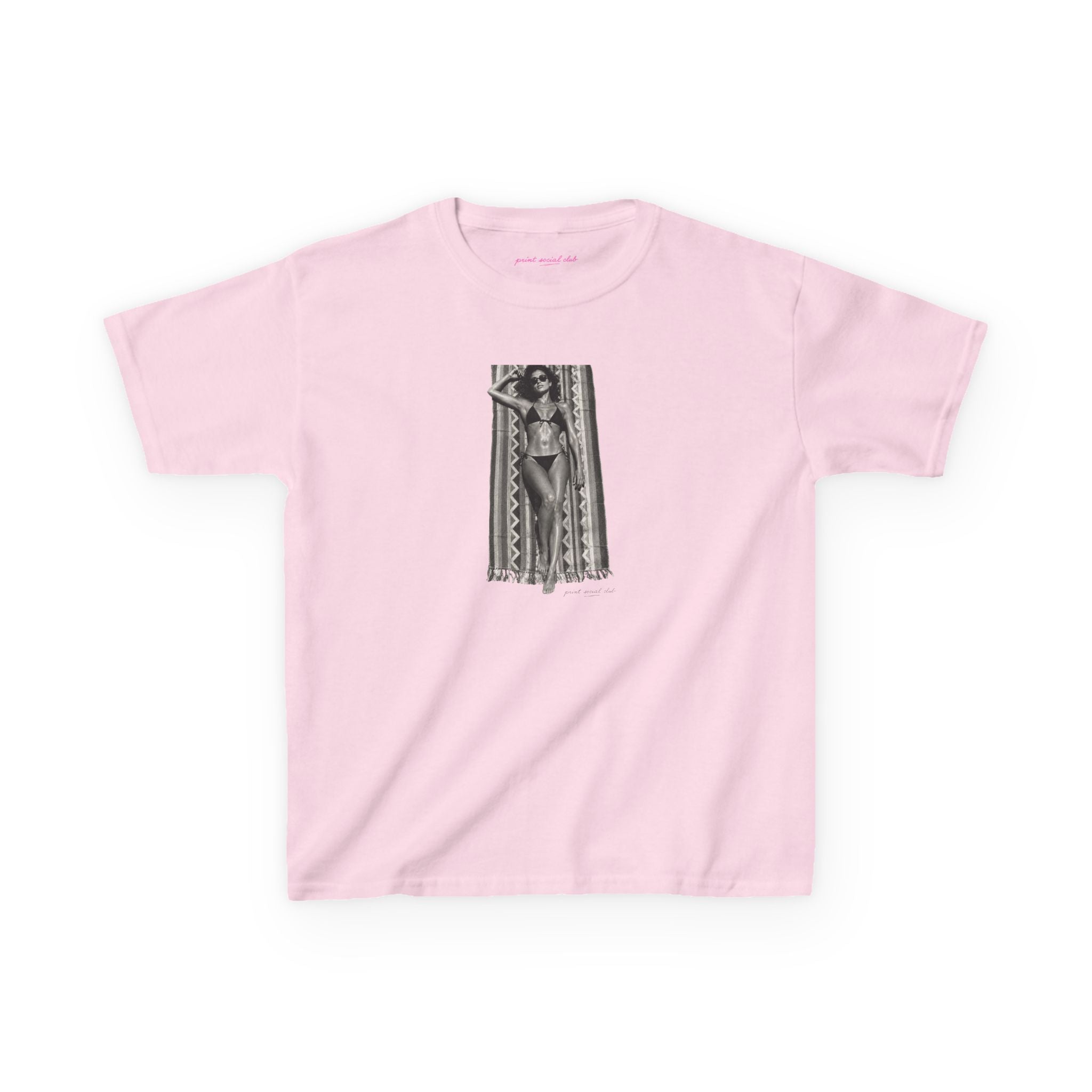 UV 11 Baby Tee in Light Pink, front