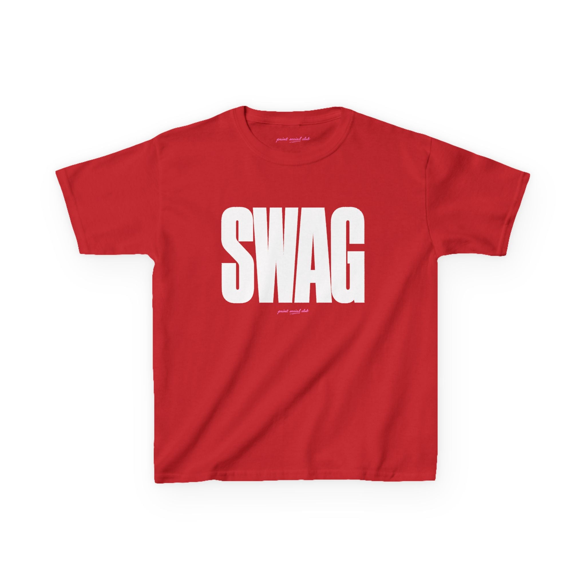 SWAG Baby Tee in Red, front